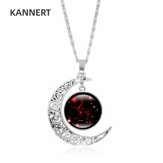Kannert Vòng Cổ Quà Tặng 12 Cung Hoàng Đạo Trang Sức Mặt Trăng
