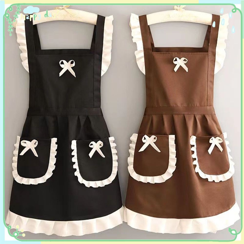 【COD】 Bib Apron Kitchen Cute Design Home Care Products Simple Apron Japanese Practical And Durable A