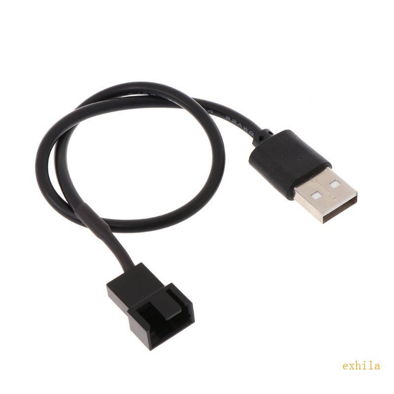 USB 2.0 A Male To 3-Pin/4-Pin Connector Adapter Cable For 5V Computer PC Fan