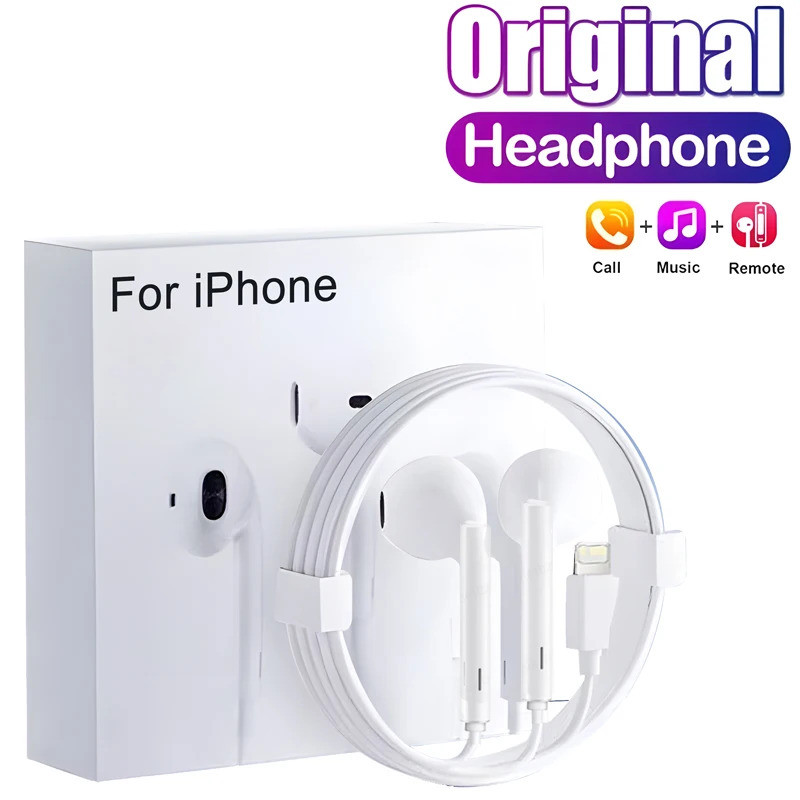 Tai nghe chính hãng sang trọng cho Apple iPhone 15 14 11 12 13 PRO MAX, tai nghe nhỏ XR Plus, tai ng