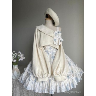 [L1]Váy Lolita bánh phồng mềm, phong cách Nhật dễ thương, nhỏ nhắn, chuẩn mùa hè.