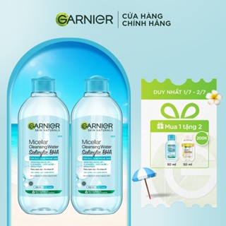 Bộ 2 Nước tẩy trang Garnier Cho Da Dầu Mụn Salicylic BHA Micellar 400ml x 2 (mới)