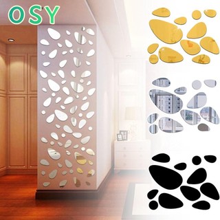 OSY 12 Miếng Dán Tường Thời Trang Trang Trang Trí Phòng Khách Trang Trí Nhà Cửa Phong Cách Hiện Đại Bề Mặt Gương