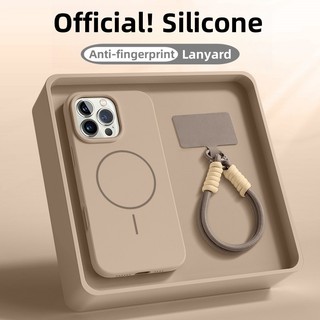 Vỏ mới Vỏ mềm silicon lỏng có dây buộc Vỏ điện thoại sang trọng cho iPhone 13 14 15 16 Pro Max Dây đeo 16plus Từ 15pro Vỏ chống sốc 13pro sa mạc titan