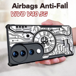 Ốp điện thoại đồng hồ cơ trong suốt chống sốc Vivo V70 FE V70E V60 V50 V40 Pro V40E V30E V30 Lite V29 V29E V27E V27 V25E V25 V23E V23 Vỏ bảng mạch trong suốt