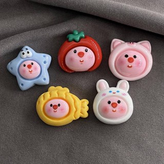 [Miễn Ship] Jibbitz Crocs, Sticker Charm gắn dép chủ đề Looppy Dễ Thương  Nhựa cứng - sẵn nút gắn