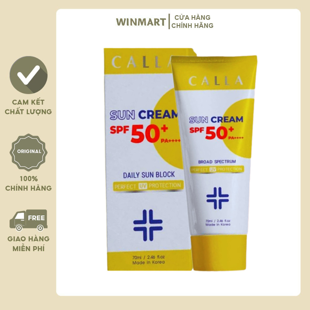 Kem chống nắng vật lý Calla Daily Sunblock SPF 50+ PA++++ 70ml
