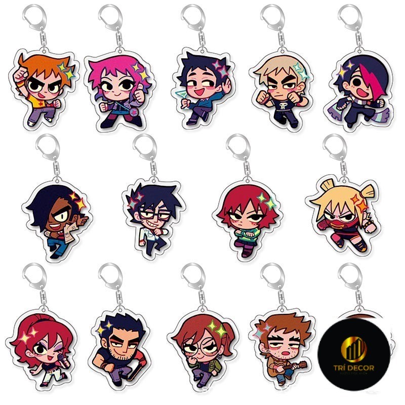 Scott Pilgrim tháo móc chìa khóa Acrylic