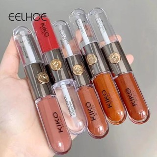 Son môi hai đầu EELHOE Kiko trong suốt dưỡng ẩm lì không phai màu không thấm nước mỹ phẩm trang điểm môi