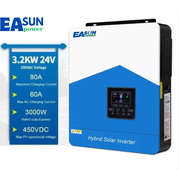 Biến Tần Hybrid Solar Inverter EASUN POWER 24V-3200VA 3.0 KW 24V-110A MPPT-PV 55-500VDC 3.2KW 24V -E