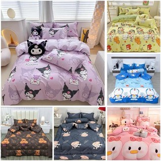  Bộ chăn ga gối 5 món chăn phao cotton poly trần bông dày nhiều mẫu lựa chọn 