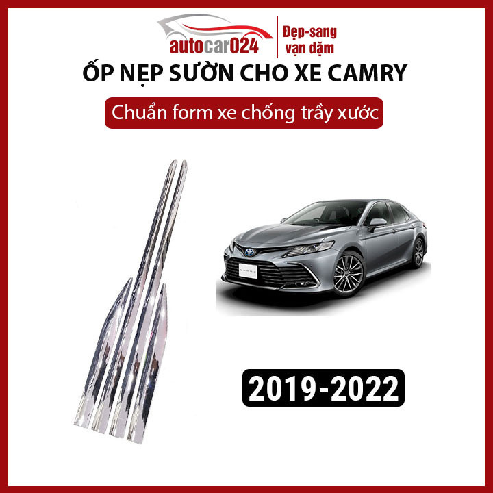 Bộ ốp nẹp sườn Camry 2019-2022 mạ crom trang trí làm đẹp xe