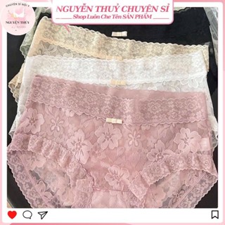 Combo 10 Quần Lót Nữ Cao Cấp Ren Lụa Chất Mịn Đẹp Mềm Mại Êm Ái, Họa Tiết Hoa Mai Tàng Hình Quyến Rũ, Sexy - R91