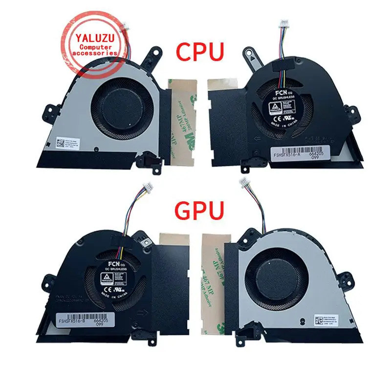 Laptop MỚI CPU GPU Quạt Làm Mát Cho ASUS TUF Dash F15 FX516 FX516P FX516PE FX516PR FX516PC FX516PM A