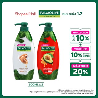 [MỚI] Bộ 2 Dầu gội Palmolive kèm xả 2-trong-1 chiết xuất thiên nhiên 600ML - Dầu trái bơ, Dầu hạnh nhân & Bạc hà