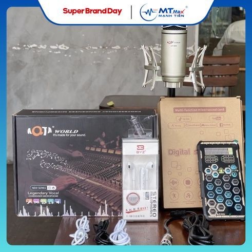 [Sale Lớn] Combo thu âm livestream kraoke onl bán hàng tiktok facebook idol bigo pk Sound card K9 +M