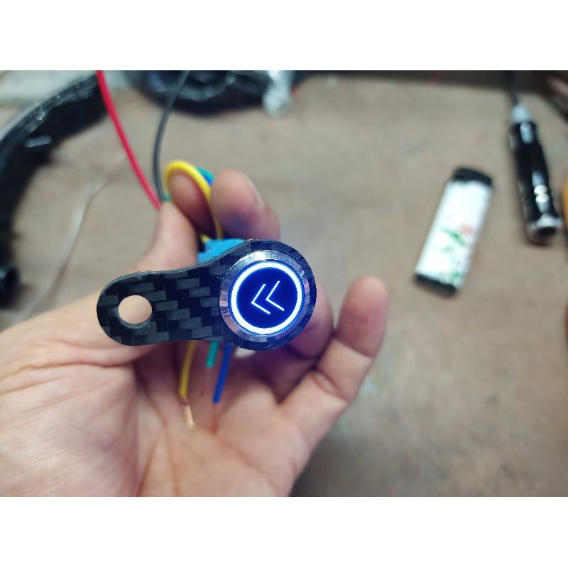 Công tắc inox led pat carbon loại 16mm