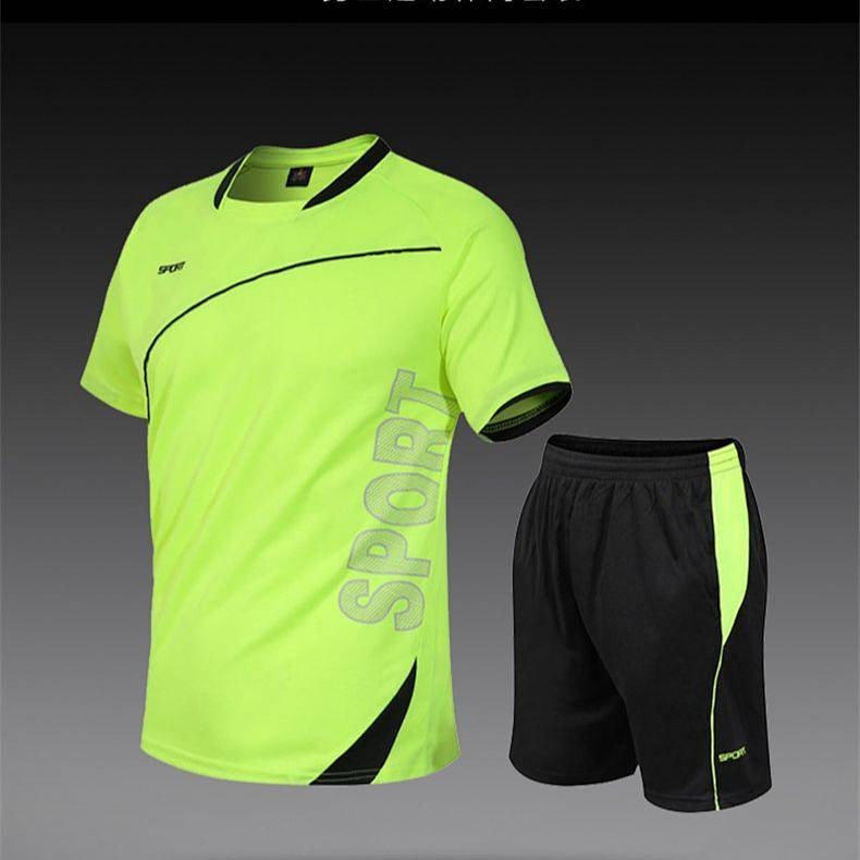 【Ready Stock】 2025 Men's Short-Sleeve Jogging Suit Badminton Clothing Volleyball Clothes Table Tenni