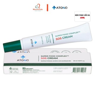 Kem làm dịu da hữu cơ ATONO2 Sos Cream tuýp 20ml phục hồi da cấp tốc cho bé sơ sinh - Monnie Kids