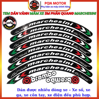 Tem Dán Vành (Mâm) Xe Máy Phản Quang 3M MARCHESINI – Dán Chắc, Bền Màu, Tăng Thẩm Mỹ, An Toàn