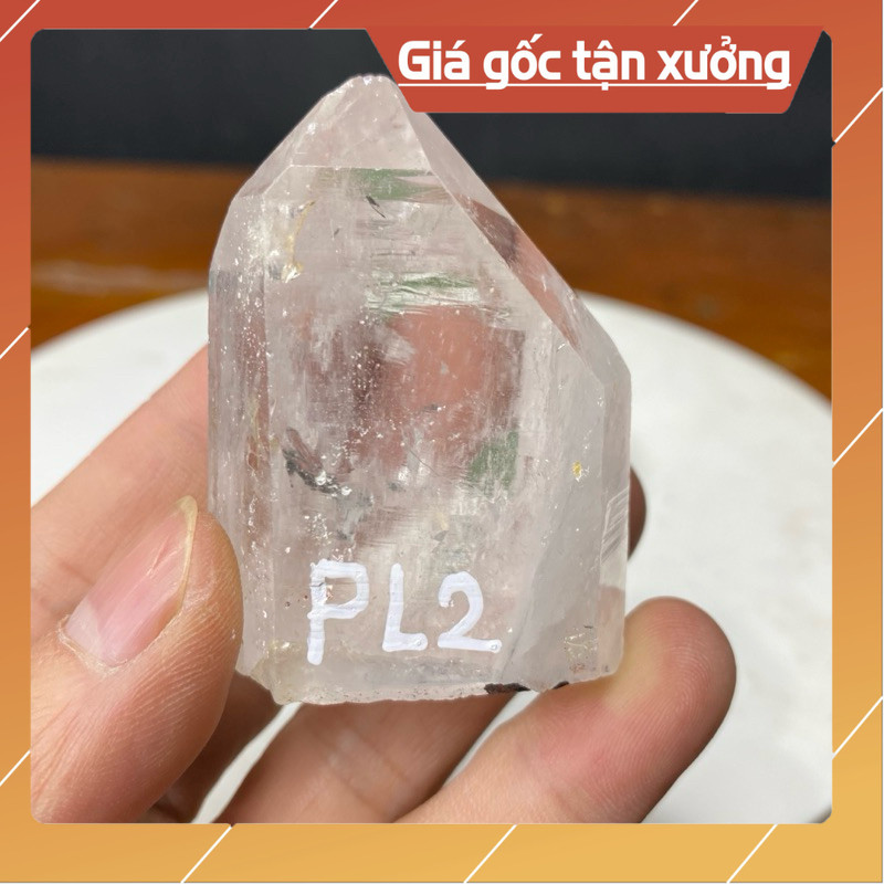 Đá thạch anh trắng tự nhiên trong suốt ảnh thực tế (pl2) Jw