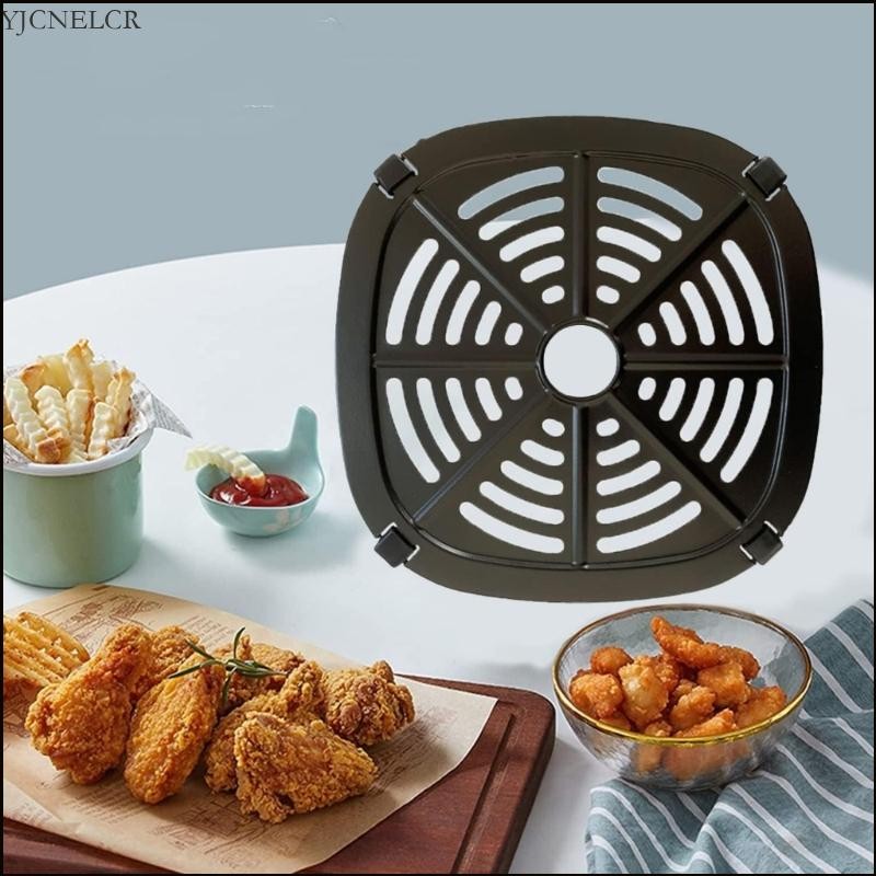 Yjcnelcr Air Fryer Pad Kim Loại Air Fryer Tấm Air Fryer Khay Nướng Tấm Đa Năng Kim Loại Nấu Ăn Dụng 