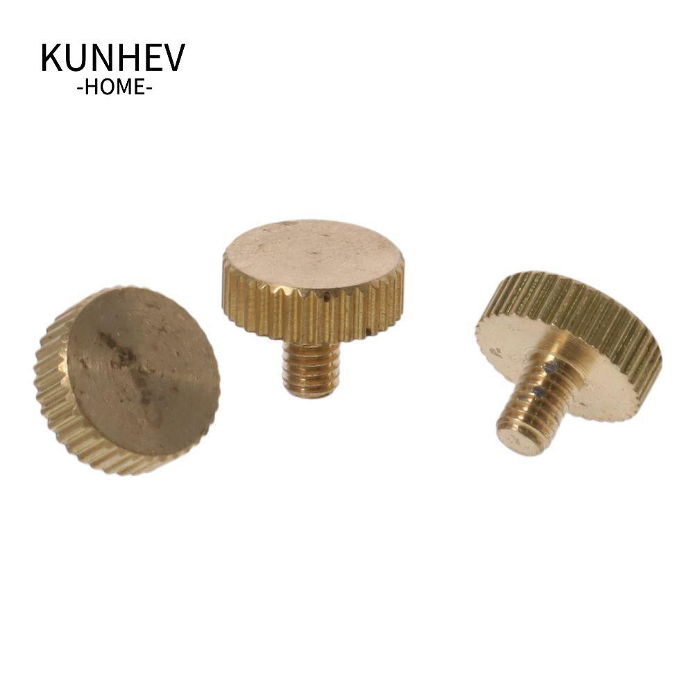 Kunhev 5 Ốc vít ngón tay cái có khía, Đầu phẳng bằng đồng M4x 6-14mm, Ốc vít nâng tay