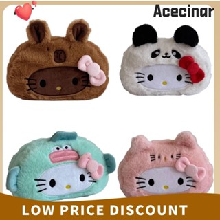 Túi đựng bút ACECINAR, Bút chì sang trọng hoạt hình Hello Kitty / Capybara, Đồ dùng học tập Hộp đựng văn phòng phẩm dung tích lớn