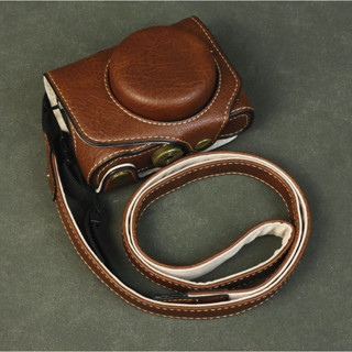  Túi đựng máy ảnh da PU cổ điển Vỏ cứng nửa thân cho Canon Powershot G7 X G7X Mark II III 2 3  G7XII G7XIII  G7X2 G7X3 