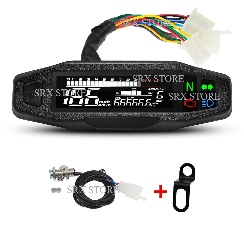 Mini Đa Năng RPM Xe Máy Đồng Hồ Tốc Độ Kỹ Thuật Số Đồng Hồ Đo Tốc Độ Cho ktm EXC 250 rusi KR200