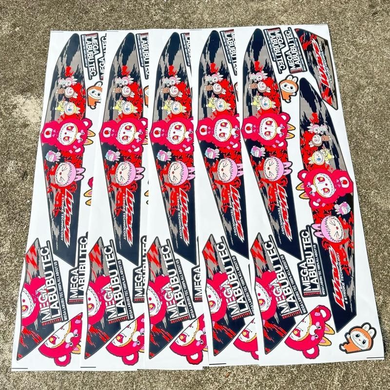 Tem Rời Labubu Dán Wave 50/100/110 Đủ Màu Sắc Lên Phom Chuẩn Đẹp Hót 2025 Nhãn Dán - Tem Xe Máy