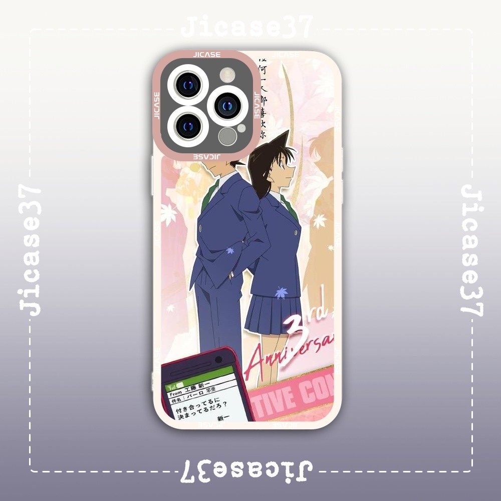 Ốp lưng iPhone Cạnh Vuông Samsung Xiaomi Oppo Anime Họat hình Detective Conan Thám tử lừng danh cona
