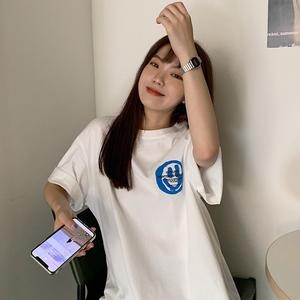 Áo thun cặp đôi vải cotton oversize tay lỡ form rộng siêu xinh 7435