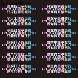 Văn bản Phản Quang Dán Xe Ô Tô Văn Bản Tùy Chỉnh Độc Đáo Mịn Đen Dạ Quang Xe Thông Thường Trượt Mịn Miếng Dán Xe Ô Tô