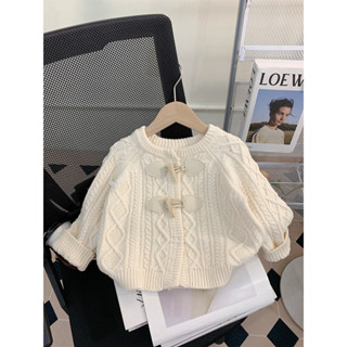 Áo Cardigan dệt kim bé gái trang phục mùa thu Áo len trẻ em kiểu Tây mẫu mới áo khoác trẻ em áo trẻ em mùa Xuân Thu