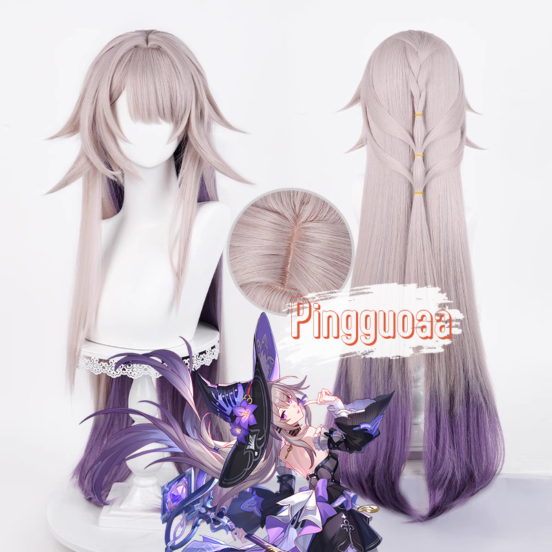 【Manmei】Honkai: Star Rail The Herta Cosplay Wig 100cm Long Gradient Heat Resistant Synthetic Hair