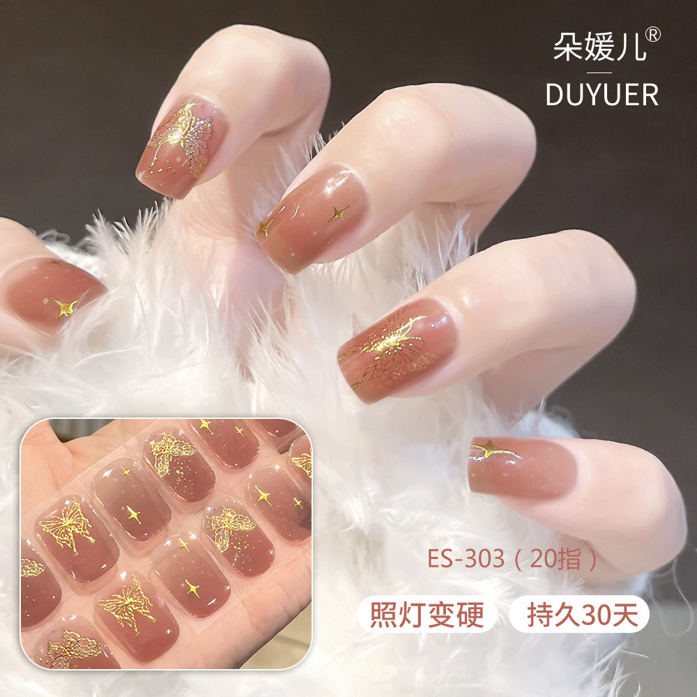 [ES301-400] 20Tips Gel Bán Chữa Miếng Dán Móng Tay Đèn UV Cần Bao Phủ Toàn Bộ Gel Móng Tay Ba Lan Qu