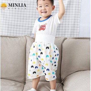 Minlia Bé Tã Váy Bô Tập Luyện Cho Bé Ngủ Sóng Cotton Chống Thấm Nước Mây Dễ Thương Tã Hoa