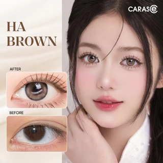 1 chiếc Kính áp tròng khoá ẩm 12H 1 Tháng Màu Nâu Sữa CARASE, Lens cận SS HA BROWN 