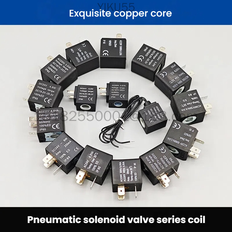 Tất cả các cuộn dây van điện từ bằng đồng AC220V 3.5VA 6.0VA DC24V 3.0W 6.0W