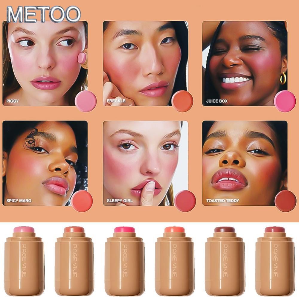 MT Pocket Powder Blusher Stick 6 màu Son bóng Stick Highlights Brightens Natural Matte Rouge Blusher