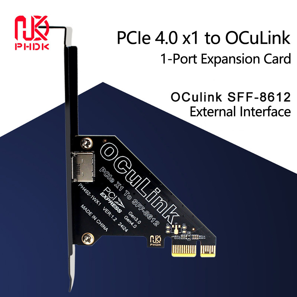 Thẻ chuyển đổi PCIe X16 sang SFF 8611 & 8612 PCIe 4.0 X4 sang Oculink Adapter PCle4.0 PCI-E X1 SSD s