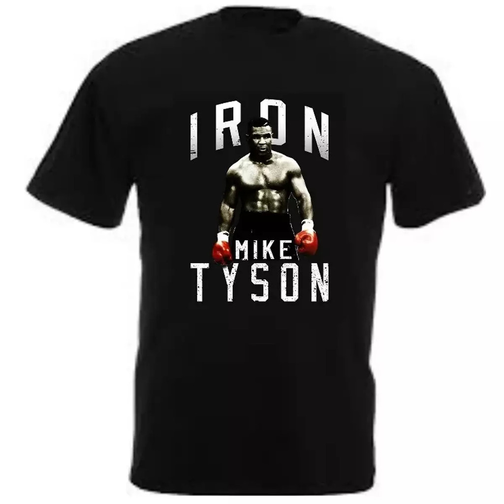 Áo thun ngắn tay Mike Tyson Boxing màu đen mọi kích cỡ Unisex