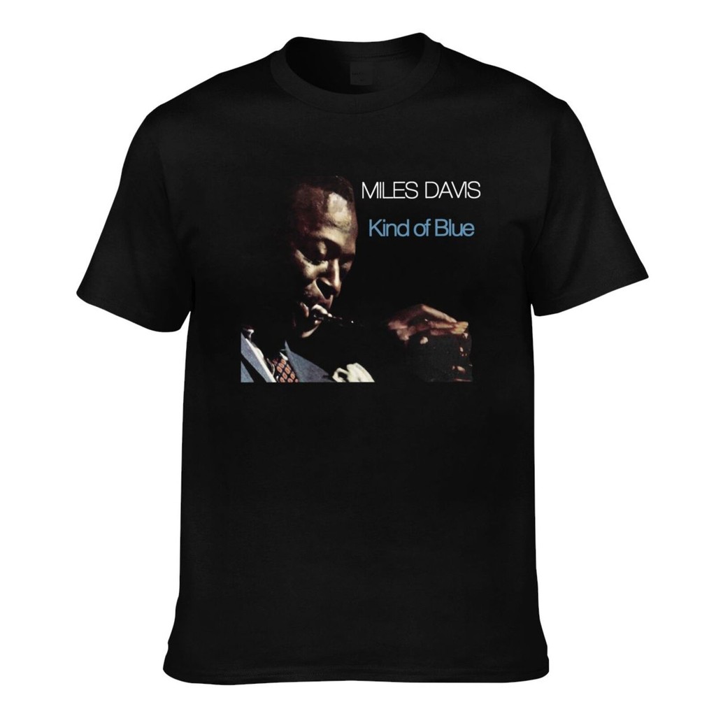 Chất Lượng Cao Cấp Loại Blue Legend Music Jazz Concert Album Miles Davis Cha / Bố Cotton Áo Thun Mùa