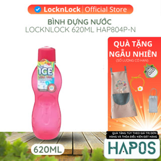 Bình nước nhựa 620ml LocknLock Chính hãng có dây treo, nắp kín nước HAP804 - HAPOS OFFICIAL