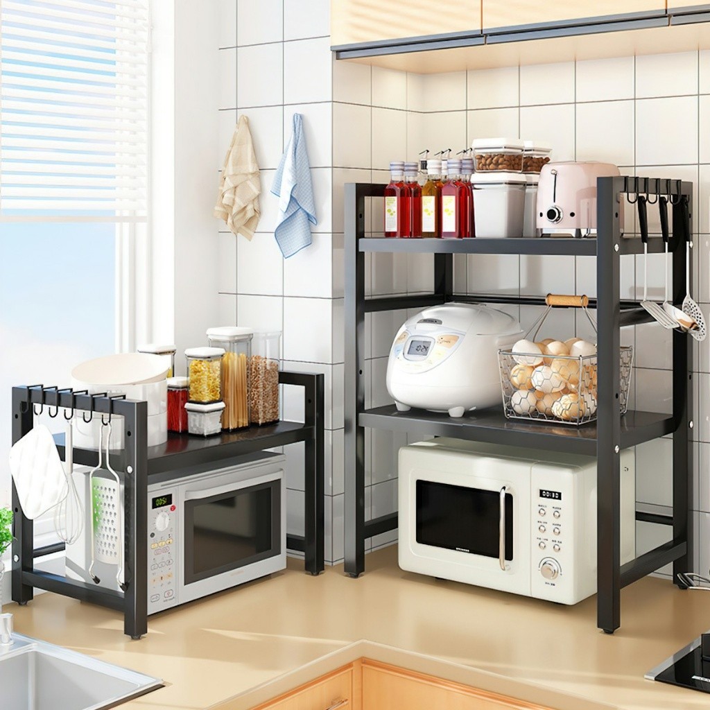 Kệ Lò Vi Sóng kích thước có thể điều chỉnh 2/3 tầng-Kệ Để Lò Vi Sóng ,Kệ Để Đồ Nhà Bếp VALEN