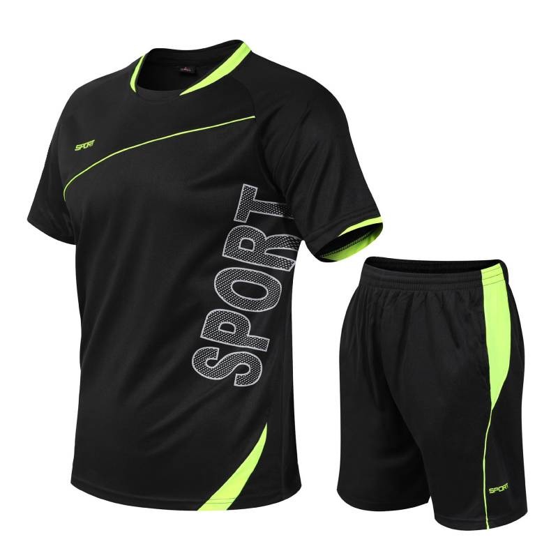 Men's Short-Sleeve Jogging Suit Soccer Uniform Badminton Clothing Volleyball Clothes Table Tennis Ba