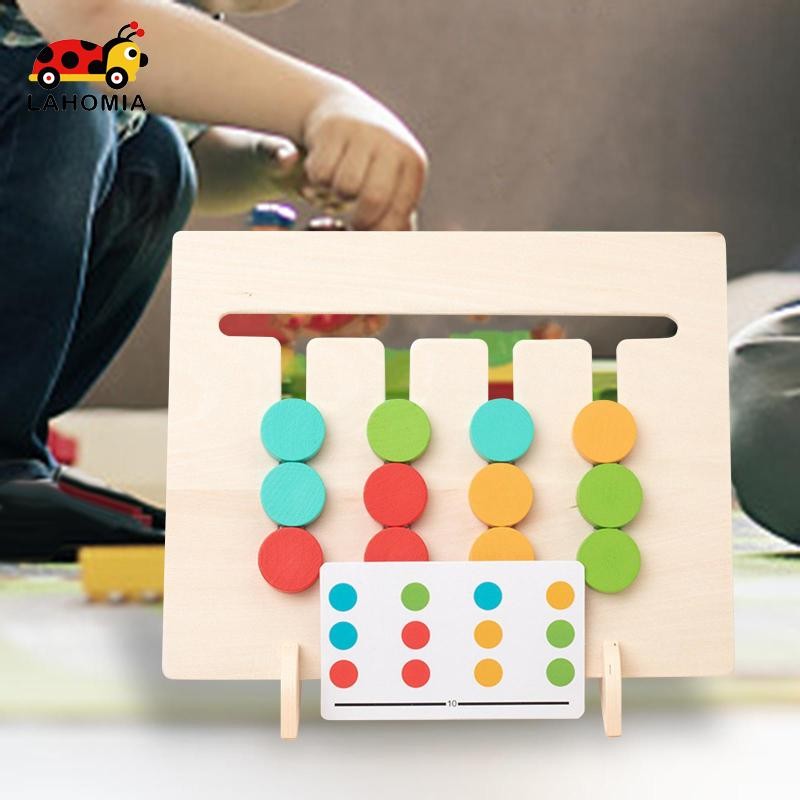 LAHOMIA Slide Puzzle Phân loại màu sắc Giáo dục sớm Teaser trí não cho đồ chơi du lịch Bé trai Bé gá