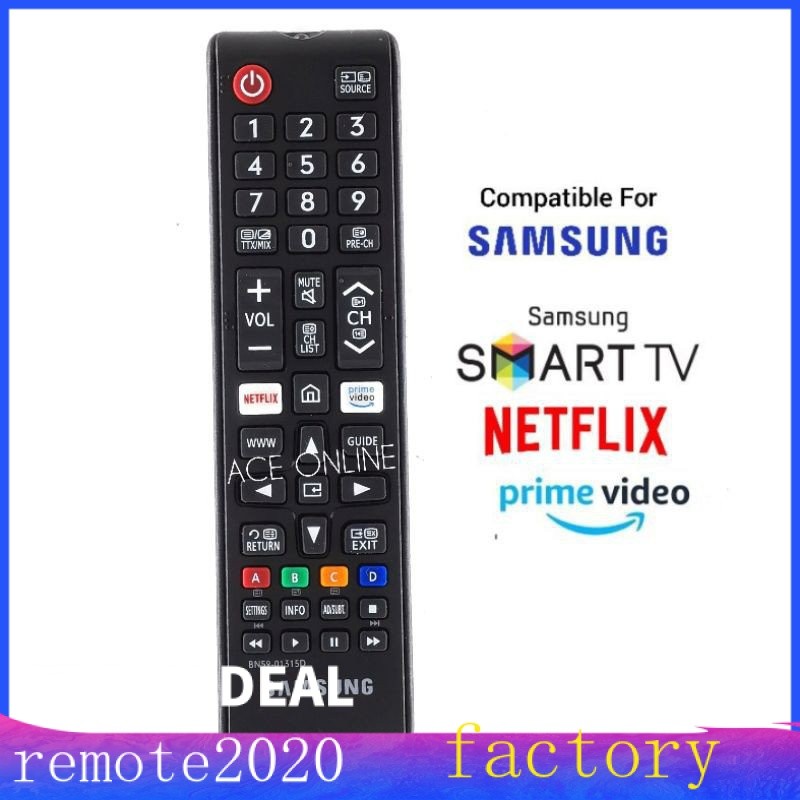 Điều khiển từ xa TV thông minh Samsung 4K BN59-01315D Tương thích với UA43RU7100W, UA50TU7000 UA50RU