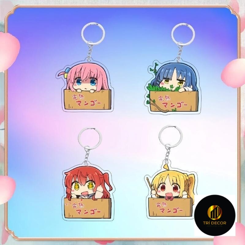 Móc khoá Hitori Gotoh Yamada Ryo Anime KeyChain BOCCHI THE ROCK Móc khoá Anime Manga in hình nhân vậ